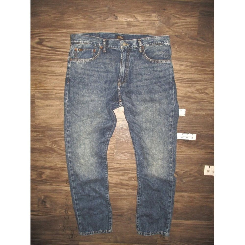 Polo Ralph Lauren The Sullivan Slim Denim Jeans 36 x 32 Medium Wash Button Fly